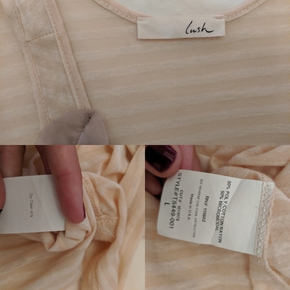 MOVING SALE! ANTHRO | Lush Striped Coral Tank Blouse 💗 - Picture 5 of 5